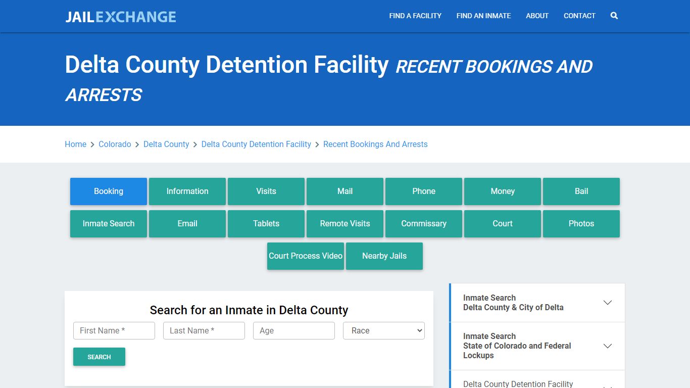 Delta County Detention Facility Recent Bookings And Arrests - Jail Exchange