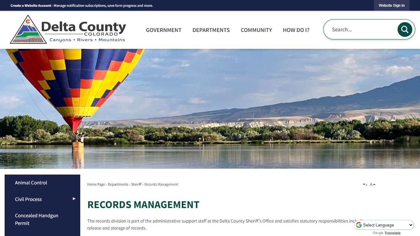 Records Management | Delta County, CO - Official Website